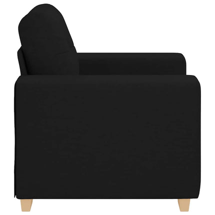 Fåtölj svart 100x78x80 cm tyg
