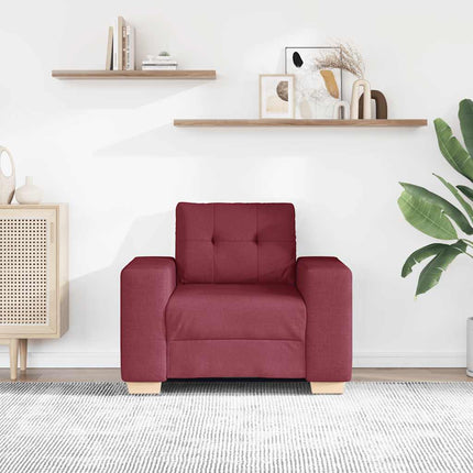 Soffa vinröd 100x78x80 cm tyg