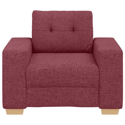 Soffa vinröd 100x78x80 cm tyg