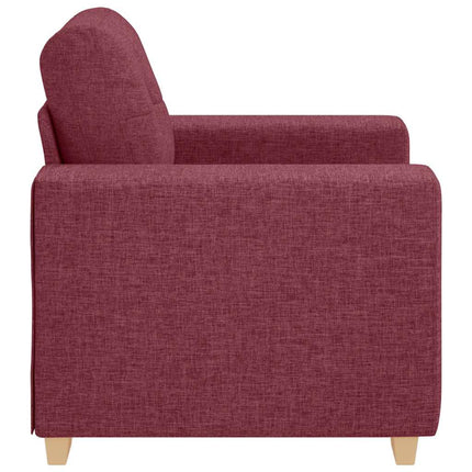 Soffa vinröd 100x78x80 cm tyg