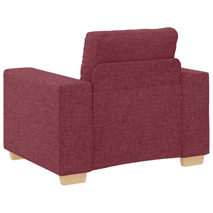 Soffa vinröd 100x78x80 cm tyg
