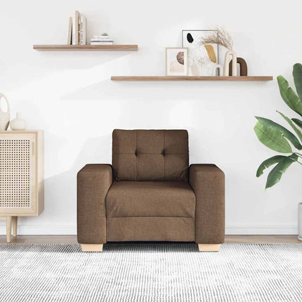 Soffa brun 100x78x80 cm tyg