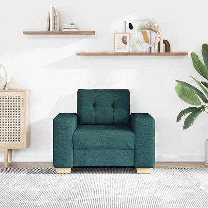 Soffa mörkgrön 100x78x80 cm tyg