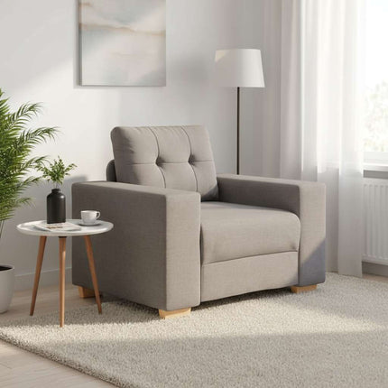 Soffa taupe 100x78x80 cm tyg