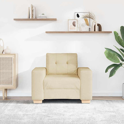 Soffa krämfärgad 100x78x80 cm tyg