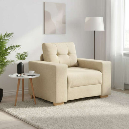 Soffa krämfärgad 100x78x80 cm tyg
