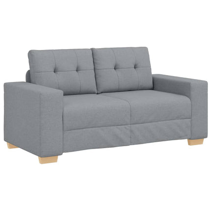 Loveseat soffa ljusgrå 160x77x82 cm tyg