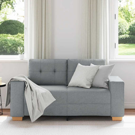 Loveseat soffa ljusgrå 160x77x82 cm tyg