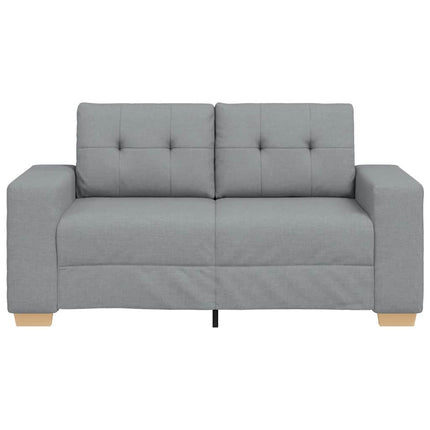 Loveseat soffa ljusgrå 160x77x82 cm tyg