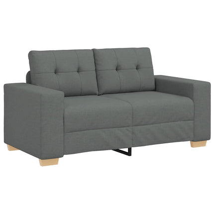 Loveseat soffa mörkgrå 160x77x82 cm tyg
