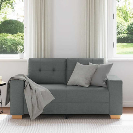 Loveseat soffa mörkgrå 160x77x82 cm tyg