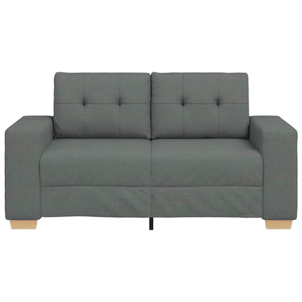 Loveseat soffa mörkgrå 160x77x82 cm tyg