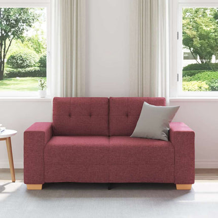 Tvåsitssoffa vinröd 160x77x82 cm tyg