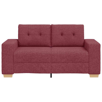 Tvåsitssoffa vinröd 160x77x82 cm tyg