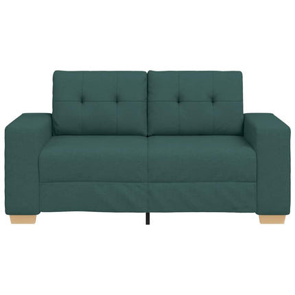 Tvåsitssoffa mörkgrön 160x77x82 cm tyg