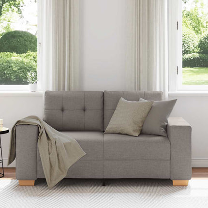Loveseat-soffa taupe 160x77x82 cm tyg