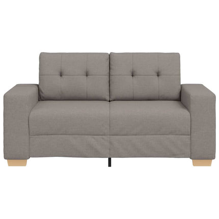 Loveseat-soffa taupe 160x77x82 cm tyg