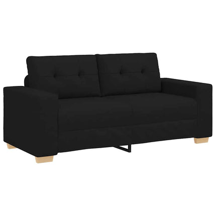 Loveseat soffa svart 180x77x82 cm tyg