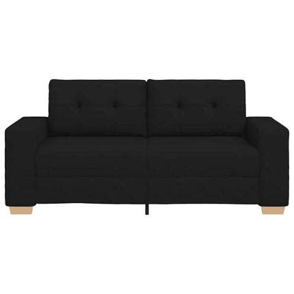 Loveseat soffa svart 180x77x82 cm tyg