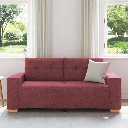 Tvåsitssoffa vinröd 180x77x82 cm tyg