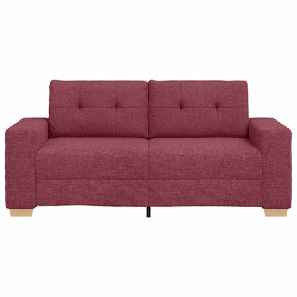 Tvåsitssoffa vinröd 180x77x82 cm tyg