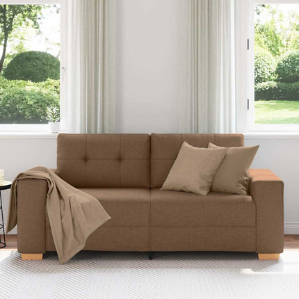Tvåsitssoffa brun 180x77x82 cm tyg