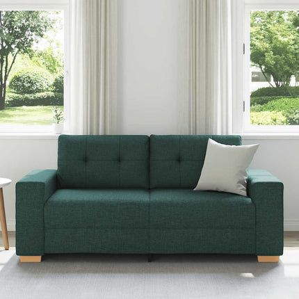 Tvåsitssoffa mörkgrön 180x77x82 cm tyg