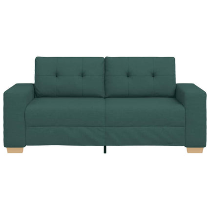 Tvåsitssoffa mörkgrön 180x77x82 cm tyg