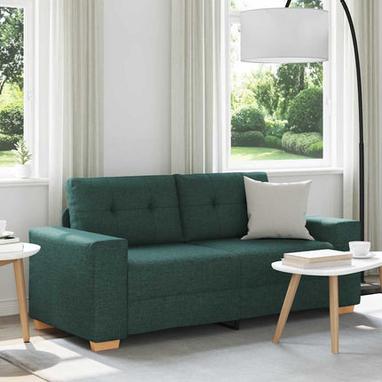 Tvåsitssoffa mörkgrön 180x77x82 cm tyg