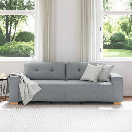 3-sitssoffa ljusgrå 220x78x80 cm tyg