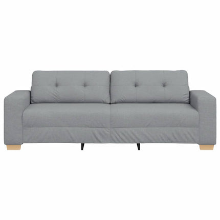 3-sitssoffa ljusgrå 220x78x80 cm tyg