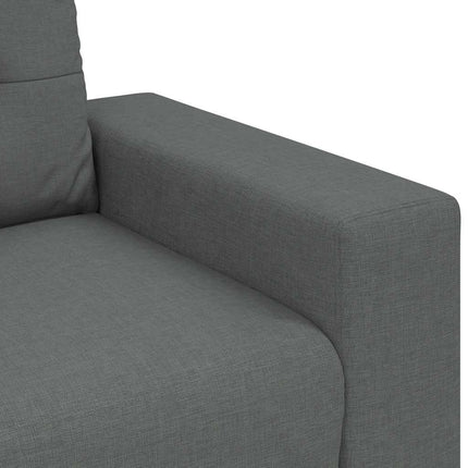 3-sitssoffa mörkgrå 220x78x80 cm tyg