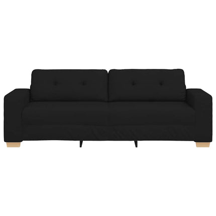 3-sitssoffa svart 220x78x80 cm tyg