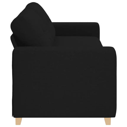 3-sitssoffa svart 220x78x80 cm tyg