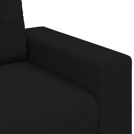 3-sitssoffa svart 220x78x80 cm tyg