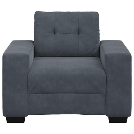 Soffstol mörkgrå 100x78x80 cm sammet