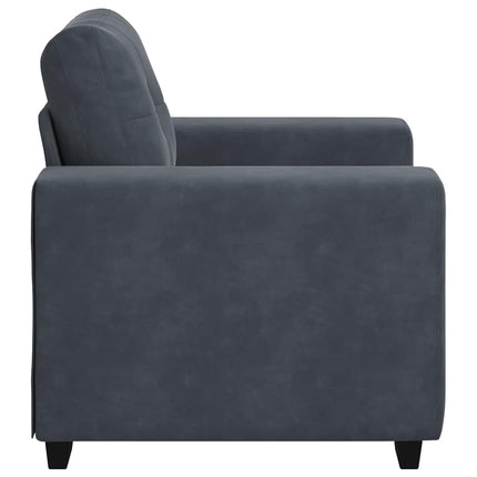 Soffstol mörkgrå 100x78x80 cm sammet