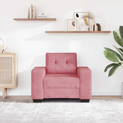 Soffstol rosa 100x78x80 cm sammet