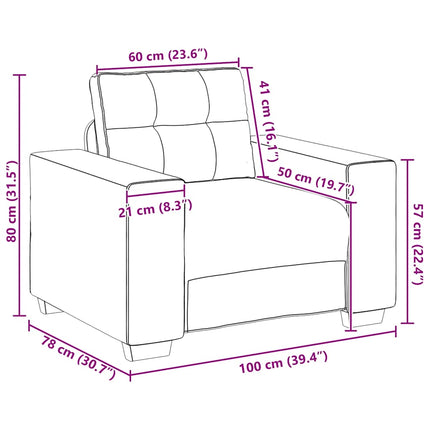 Soffstol rosa 100x78x80 cm sammet