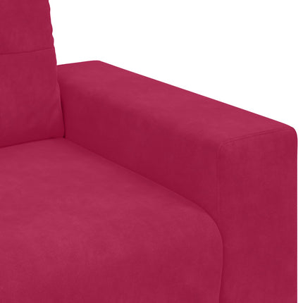 Soffstol vinröd 100x78x80 cm sammet