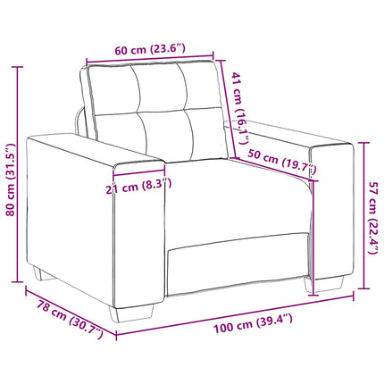 Soffstol svart 100x78x80 cm sammet