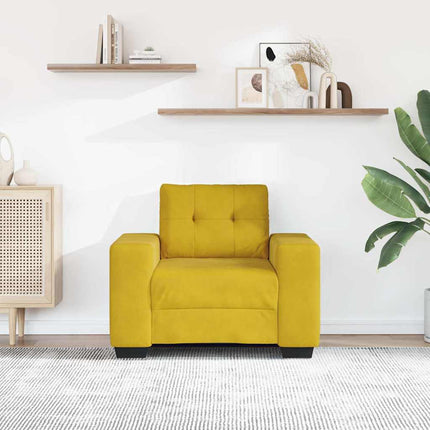 Soffstol gul 100x78x80 cm sammet