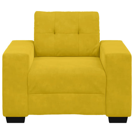 Soffstol gul 100x78x80 cm sammet