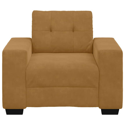 Soffstol brun 100x78x80 cm sammet