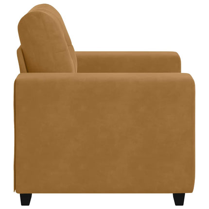 Soffstol brun 100x78x80 cm sammet