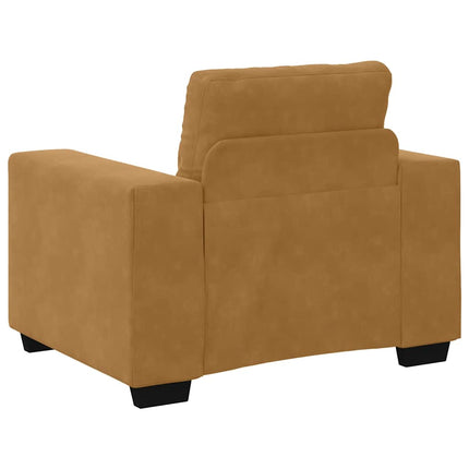 Soffstol brun 100x78x80 cm sammet