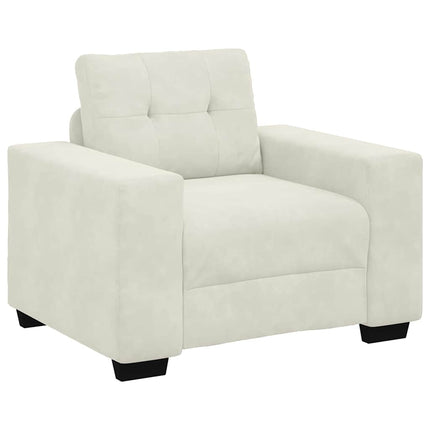 Soffstol gräddvit 100x78x80 cm sammet