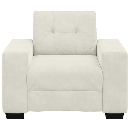 Soffstol gräddvit 100x78x80 cm sammet