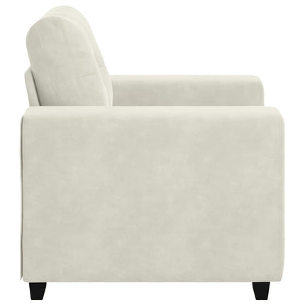Soffstol gräddvit 100x78x80 cm sammet
