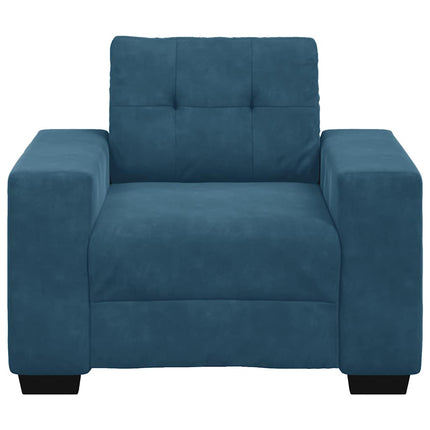 Soffstol blå 100x78x80 cm sammet